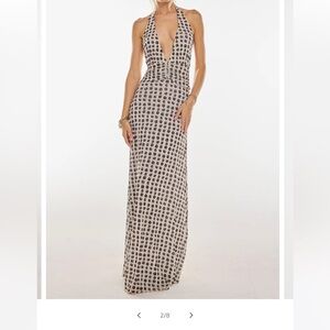 RESA Black and White Polka Dot Maxi Dress